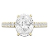 Thumbnail Image 3 of Oval-Cut Lab-Grown Diamond Hidden Halo Engagement Ring 2-1/2 ct tw 14K Yellow Gold