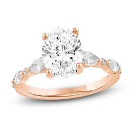 Oval-Cut Lab-Grown Diamond Engagement Ring 2-1/2 ct tw 14K Rose Gold