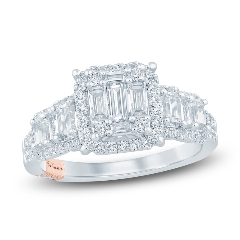 Main Image 1 of Pnina Tornai Baguette & Round-Cut Multi-Diamond Engagement Ring 1-3/8 ct tw 14K White Gold