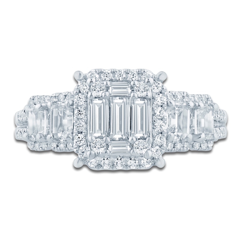 Main Image 3 of Pnina Tornai Baguette & Round-Cut Multi-Diamond Engagement Ring 1-3/8 ct tw 14K White Gold