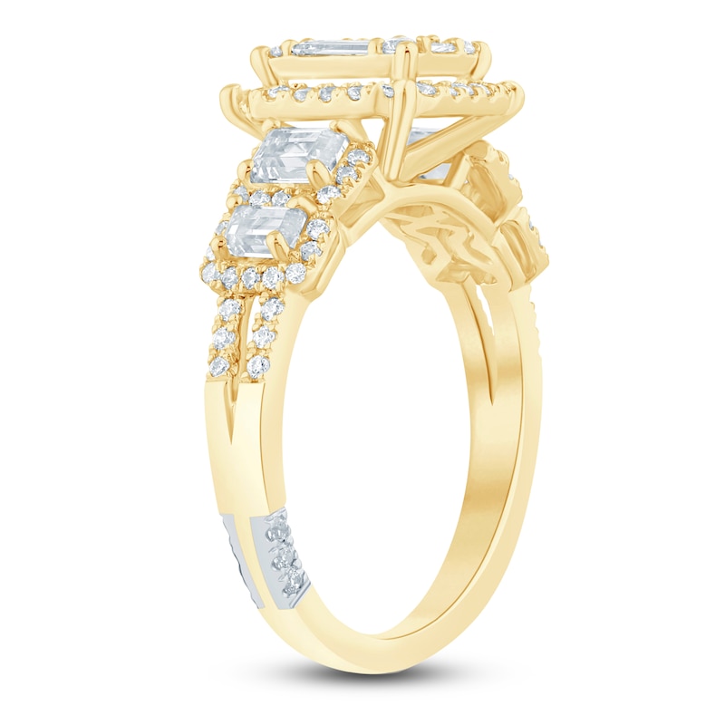 Main Image 2 of Pnina Tornai Baguette & Round-Cut Multi-Diamond Engagement Ring 1-3/8 ct tw 14K Yellow Gold