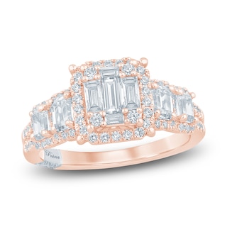 Pnina Tornai Baguette & Round-Cut Multi-Diamond Engagement Ring 1-3/8 ct tw 14K Rose Gold