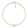 Thumbnail Image 1 of Diamond Initial Q Bracelet 1/15 ct tw 10K Rose Gold 7.5"