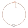 Thumbnail Image 1 of Diamond Initial O Bracelet 1/15 ct tw 10K Rose Gold 7.5"