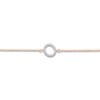 Thumbnail Image 2 of Diamond Initial O Bracelet 1/15 ct tw 10K Rose Gold 7.5"