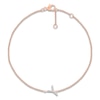 Thumbnail Image 1 of Diamond Initial Y Bracelet 1/20 ct tw 10K Rose Gold 7.5"