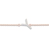 Thumbnail Image 2 of Diamond Initial Y Bracelet 1/20 ct tw 10K Rose Gold 7.5"