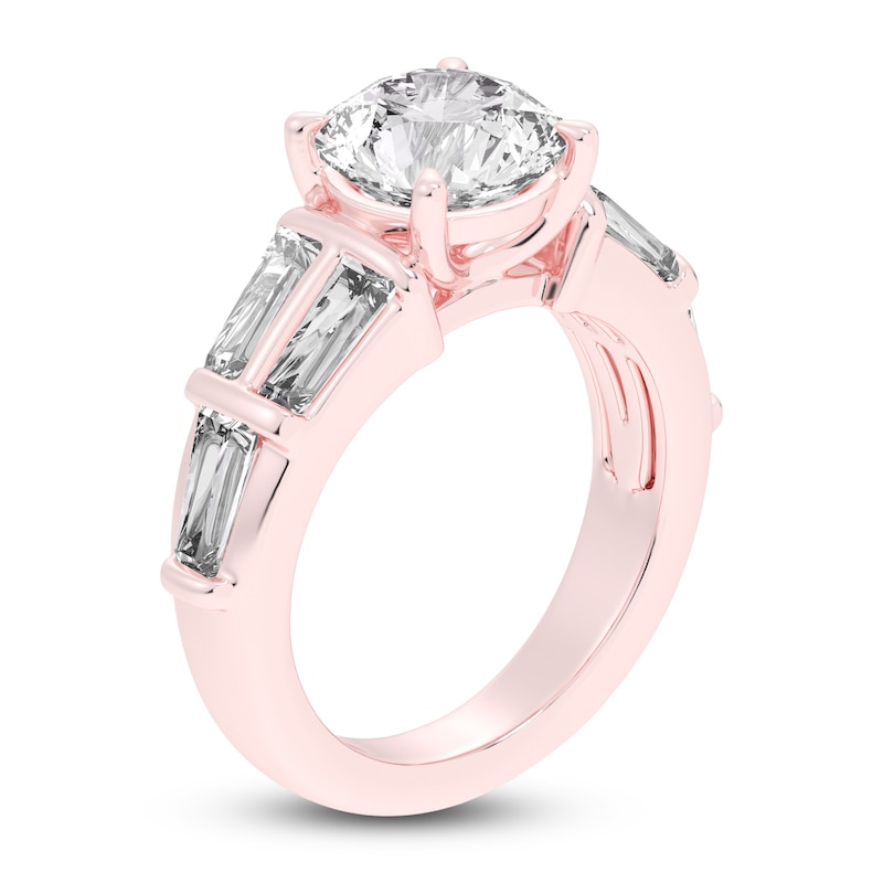 Main Image 2 of Created By Jared Studio Lab-Grown Round-Cut Diamond Engagement Ring 4-1/2 ct tw 14K Rose Gold