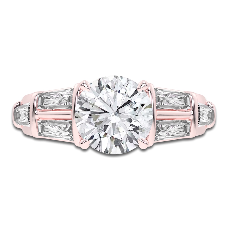 Main Image 3 of Created By Jared Studio Lab-Grown Round-Cut Diamond Engagement Ring 4-1/2 ct tw 14K Rose Gold