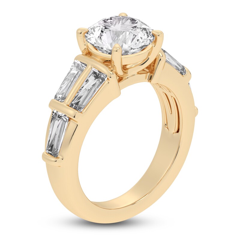 Main Image 2 of Created By Jared Studio Lab-Grown Round-Cut Diamond Engagement Ring 4-1/2 ct tw 14K Yellow Gold