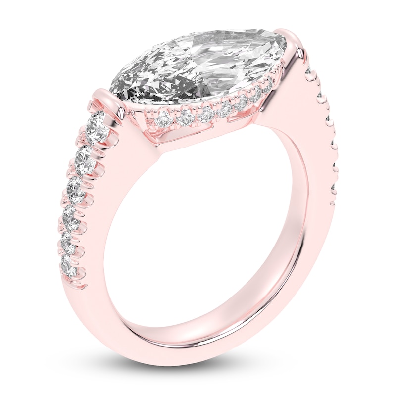 Main Image 2 of Created By Jared Studio Lab-Grown Marquise-Cut Diamond Engagement Ring 3-1/2 ct tw 14K Rose Gold