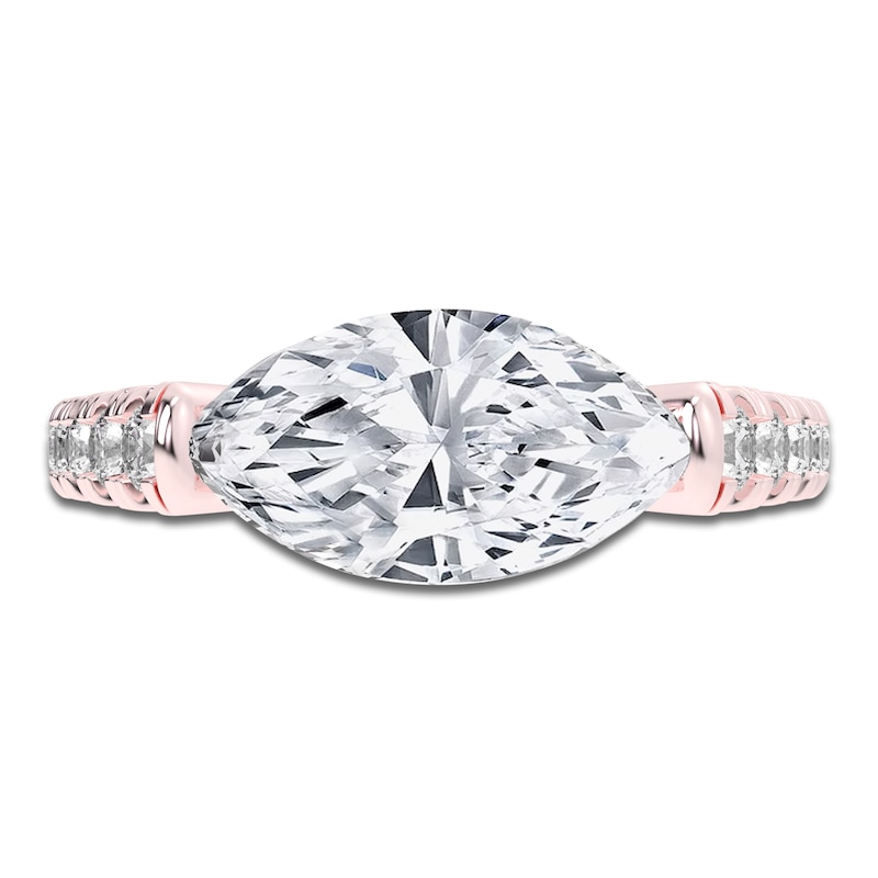 Main Image 3 of Created By Jared Studio Lab-Grown Marquise-Cut Diamond Engagement Ring 3-1/2 ct tw 14K Rose Gold