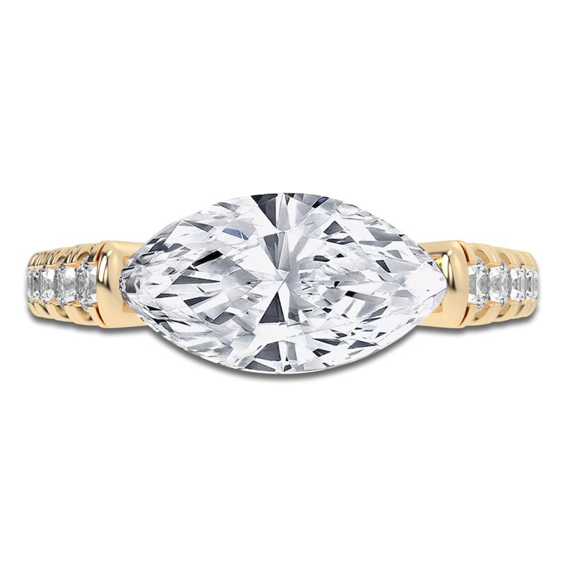 Main Image 3 of Created By Jared Studio Lab-Grown Marquise-Cut Diamond Engagement Ring 3-1/2 ct tw 14K Yellow Gold