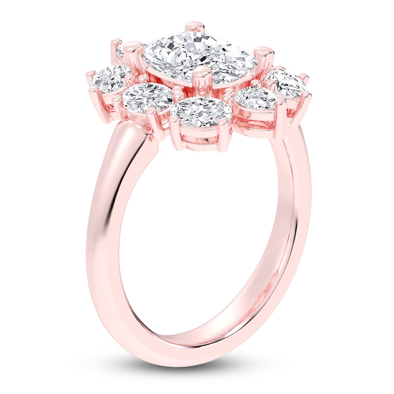 Main Image 2 of Created By Jared Studio Lab-Grown Cushion-Cut Diamond Halo Engagement Ring 3-3/8 ct tw 14K Rose Gold