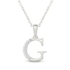 Thumbnail Image 1 of Diamond Initial G Necklace 1/20 ct tw 10K White Gold 18"
