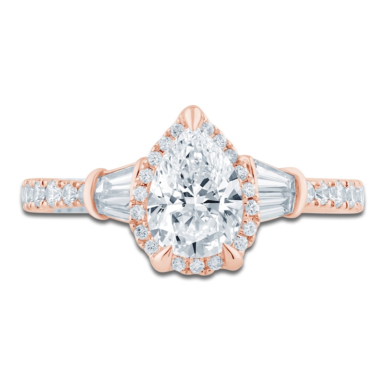 Main Image 3 of Pnina Tornai Couture Pear-Shaped Diamond Halo Engagement Ring 1-5/8 ct tw 18K Rose Gold