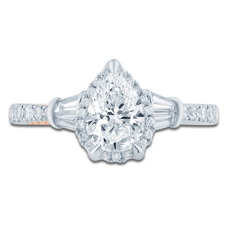 Main Image 3 of Pnina Tornai Couture Pear-Shaped Diamond Halo Engagement Ring 1-5/8 ct tw 18K White Gold