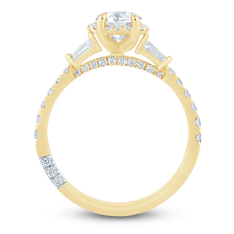 Main Image 2 of Pnina Tornai Couture Pear-Shaped Diamond Halo Engagement Ring 1-5/8 ct tw 18K Yellow Gold