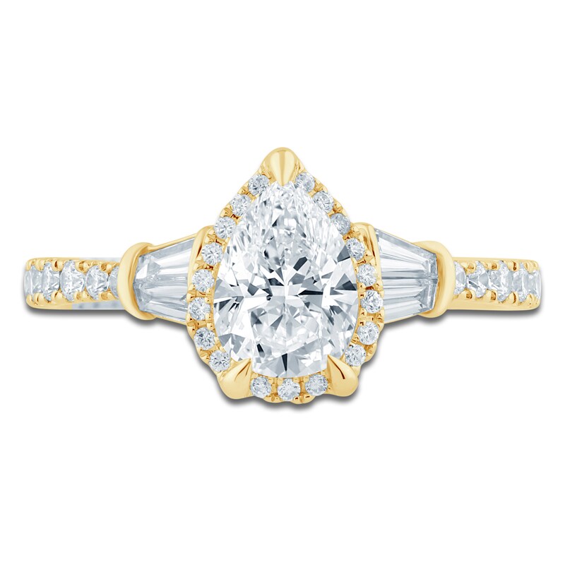Main Image 3 of Pnina Tornai Couture Pear-Shaped Diamond Halo Engagement Ring 1-5/8 ct tw 18K Yellow Gold