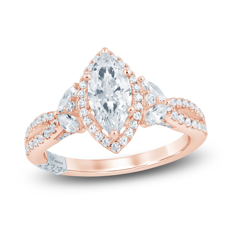 Main Image 1 of Pnina Tornai Couture Marquise-Cut Halo Engagement Ring 1-5/8 ct tw 18K Rose Gold