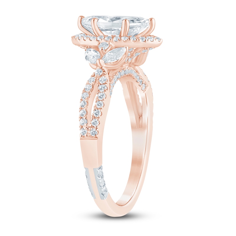 Main Image 2 of Pnina Tornai Couture Marquise-Cut Halo Engagement Ring 1-5/8 ct tw 18K Rose Gold