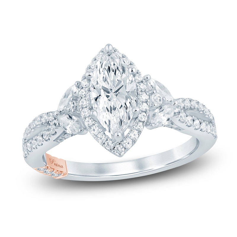 Main Image 1 of Pnina Tornai Couture Marquise-Cut Halo Engagement Ring 1-5/8 ct tw 18K White Gold