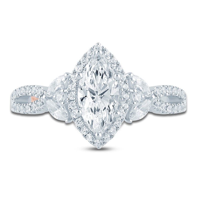 Main Image 3 of Pnina Tornai Couture Marquise-Cut Halo Engagement Ring 1-5/8 ct tw 18K White Gold
