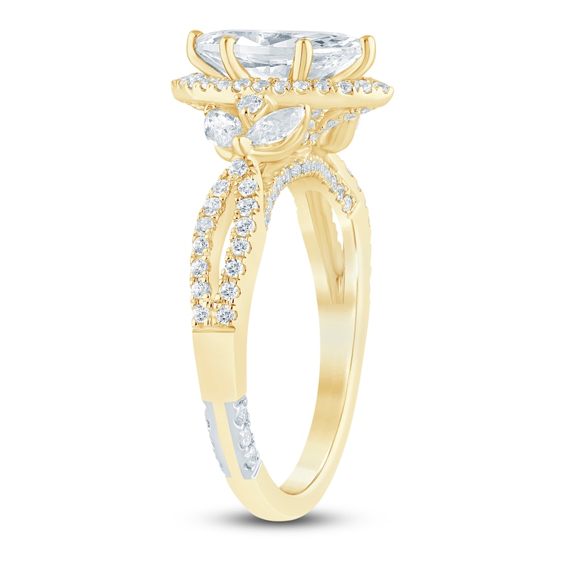 Main Image 2 of Pnina Tornai Couture Marquise-Cut Halo Engagement Ring 1-5/8 ct tw 18K Yellow Gold