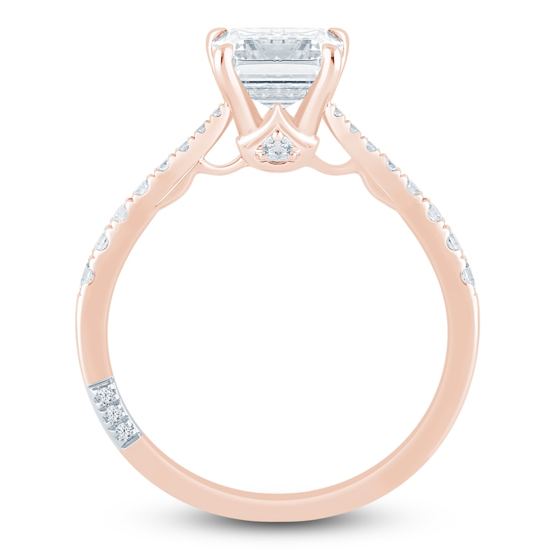 Main Image 2 of Pnina Tornai Couture Emerald-Cut Diamond Engagement Ring 2-1/4 ct tw 18K Rose Gold
