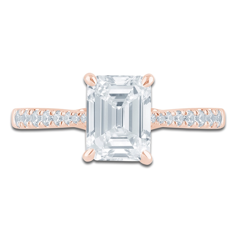 Main Image 3 of Pnina Tornai Couture Emerald-Cut Diamond Engagement Ring 2-1/4 ct tw 18K Rose Gold