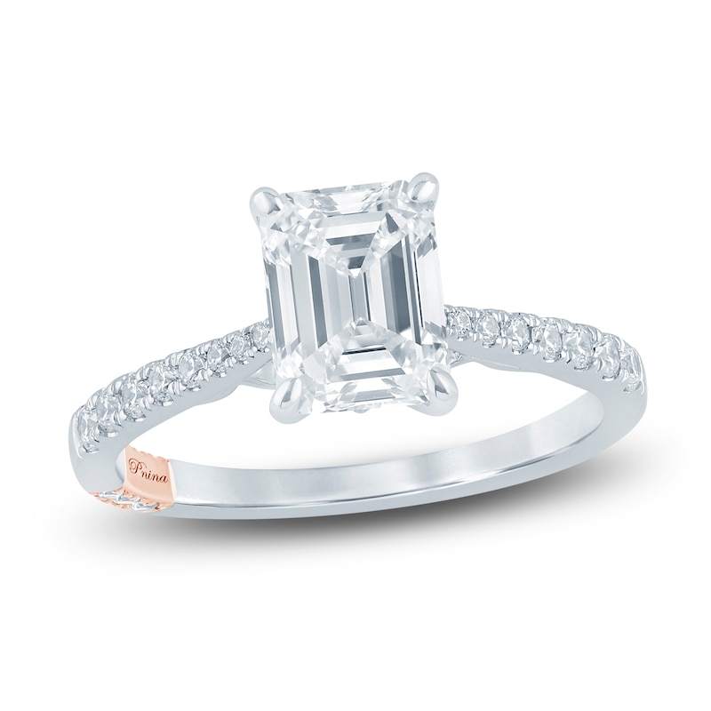 Main Image 1 of Pnina Tornai Couture Emerald-Cut Diamond Engagement Ring 2-1/4 ct tw 18K White Gold