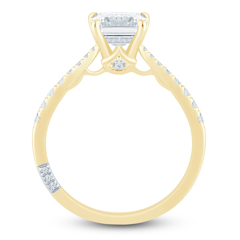 Main Image 2 of Pnina Tornai Couture Emerald-Cut Diamond Engagement Ring 2-1/4 ct tw 18K Yellow Gold