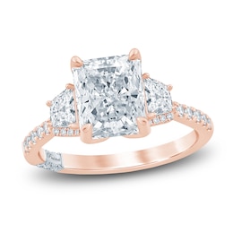 Pnina Tornai Couture Radiant-Cut Diamond Engagement Ring 2-1/2 ct tw 18K Rose Gold