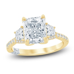 Pnina Tornai Couture Radiant-Cut Diamond Engagement Ring 2-1/2 ct tw 18K Yellow Gold