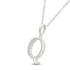 Thumbnail Image 2 of Diamond Initial Q Necklace 1/20 ct tw 10K White Gold 18"