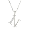Thumbnail Image 1 of Diamond Initial N Necklace 1/20 ct tw 10K White Gold 18"