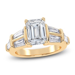 Emerald-Cut Created By Jared Studio Lab-Grown Diamond Engagement Ring 3-1/2 ct tw 14K Yellow Gold