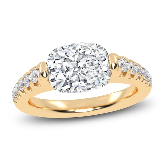 Elongated Cushion-Cut Lab-Grown Diamond Engagement Ring 2-1/3 ct tw 14K Yellow Gold