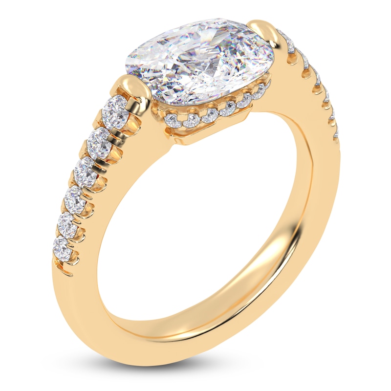 Main Image 2 of Elongated Cushion-Cut Created By Jared Studio Lab-Grown Diamond Engagement Ring 2-1/3 ct tw 14K Yellow Gold