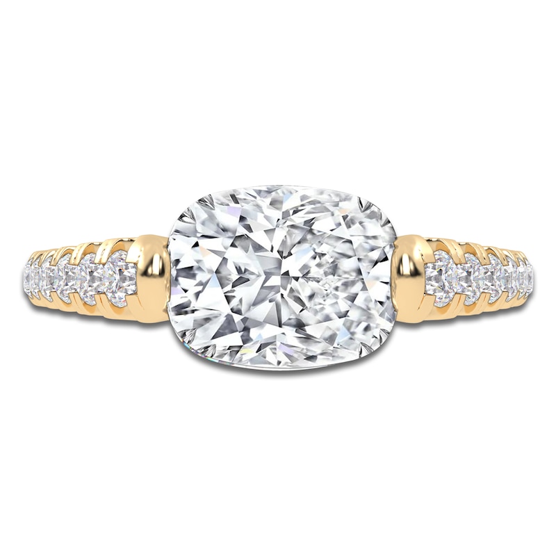 Main Image 3 of Elongated Cushion-Cut Created By Jared Studio Lab-Grown Diamond Engagement Ring 2-1/3 ct tw 14K Yellow Gold