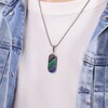Thumbnail Image 4 of Men's Black Spinel, Sodalite & Malachite Necklace Stainless Steel 24"