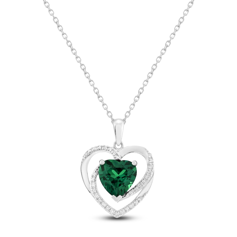 Diamond Heart Pendant 10k White Gold 16 Diamonds Total 1/20 carat Diamond Heart Pendant 10k White Gold 16 Diamonds Total 1/20 carat