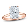 Thumbnail Image 1 of Radiant-Cut Lab-Grown Diamond Solitaire Plus Engagement Ring 3 ct tw 18K Rose Gold (VS2/F)
