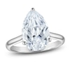 Thumbnail Image 1 of Pear-Shaped Lab-Grown Diamond Solitaire Plus Engagement Ring 3-1/8 ct tw Platinum (VS2/F)