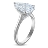 Thumbnail Image 2 of Pear-Shaped Lab-Grown Diamond Solitaire Plus Engagement Ring 3-1/8 ct tw Platinum (VS2/F)