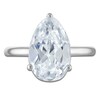Thumbnail Image 3 of Pear-Shaped Lab-Grown Diamond Solitaire Plus Engagement Ring 3-1/8 ct tw Platinum (VS2/F)