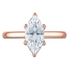 Thumbnail Image 3 of Marquise-Cut Lab-Grown Diamond Solitaire Plus Engagement Ring 1-5/8 ct tw 18K Rose Gold (VS2/F)