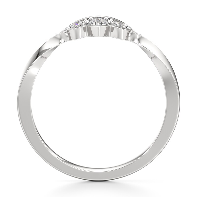 Main Image 2 of J'Lure Lab-Grown Diamond Scalloped Wedding Band 1/5 ct tw 18K White Gold