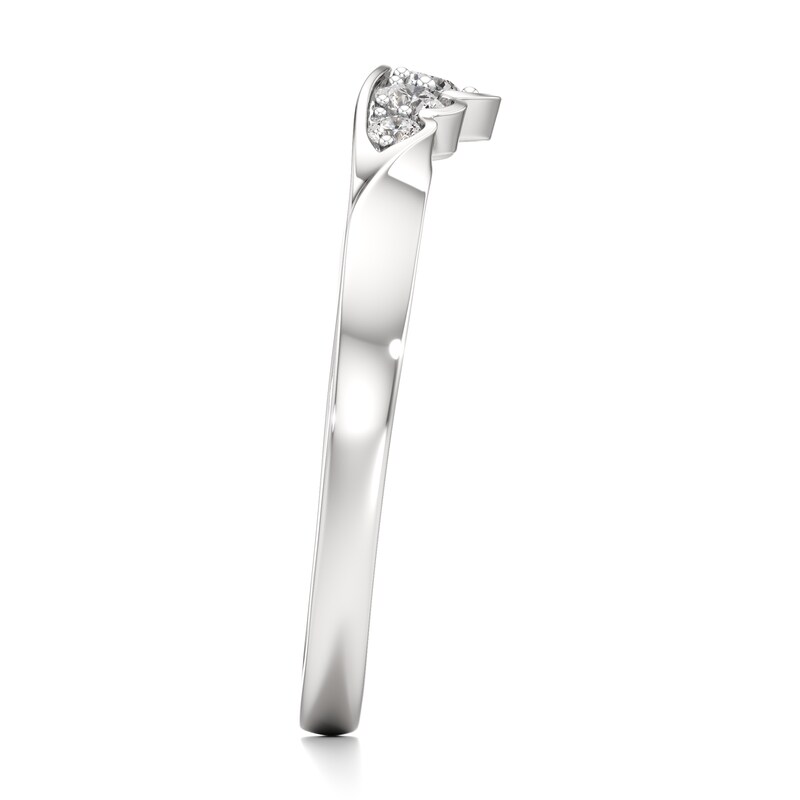 Main Image 3 of J'Lure Lab-Grown Diamond Scalloped Wedding Band 1/5 ct tw 18K White Gold