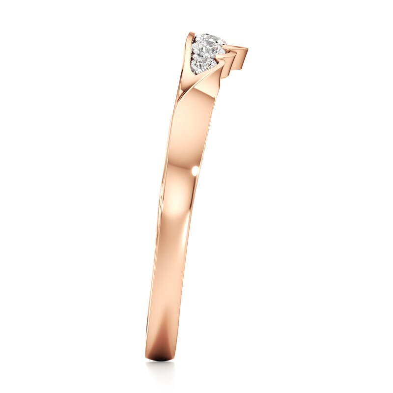 Main Image 3 of J'Lure Lab-Grown Diamond Scalloped Wedding Band 1/5 ct tw 18K Rose Gold
